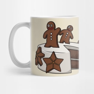 Gingerbread cake cartoon illustration Mug